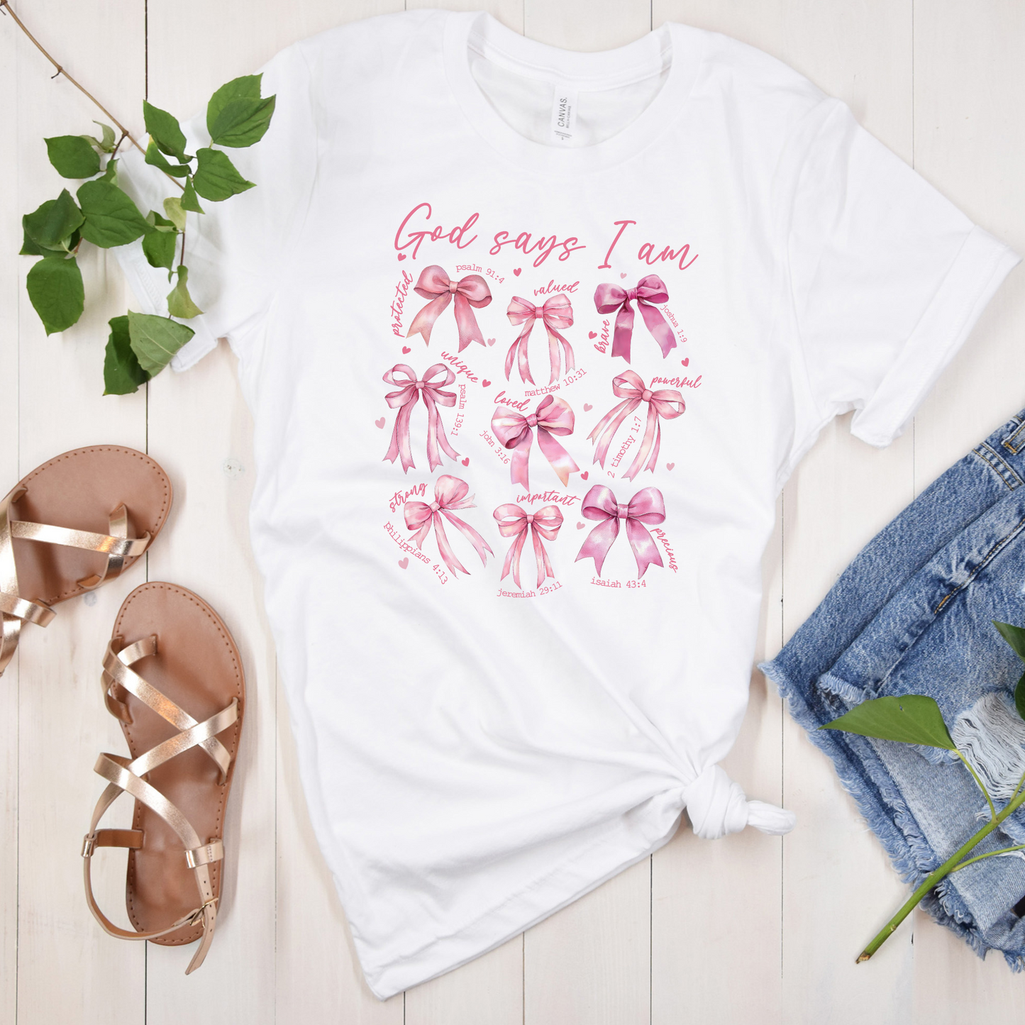 Wholesale Bows God Says I Am - Black Tee