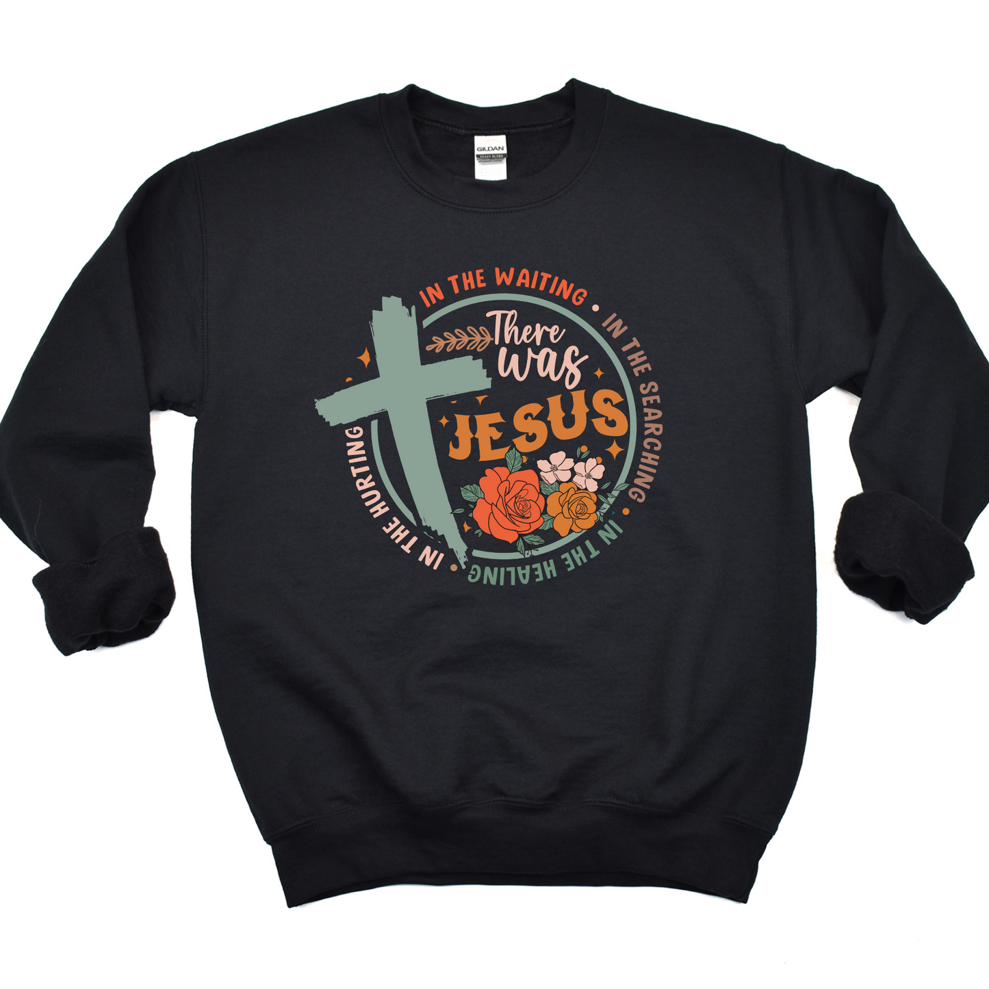Wholesale In the waiting Jesus Graphic Tee - Black Sweatshirt
