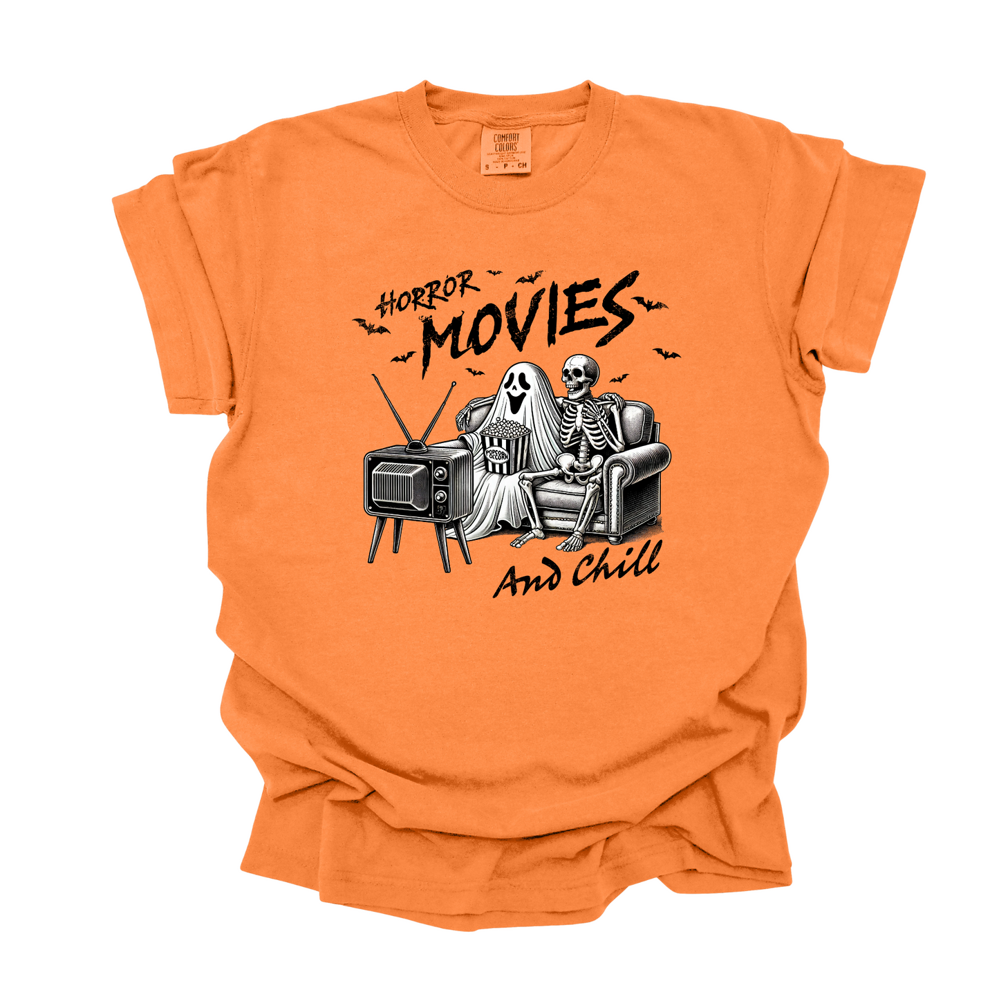 Wholesale Horror Movies and Chill Graphic Tee - CC Pepper Tee