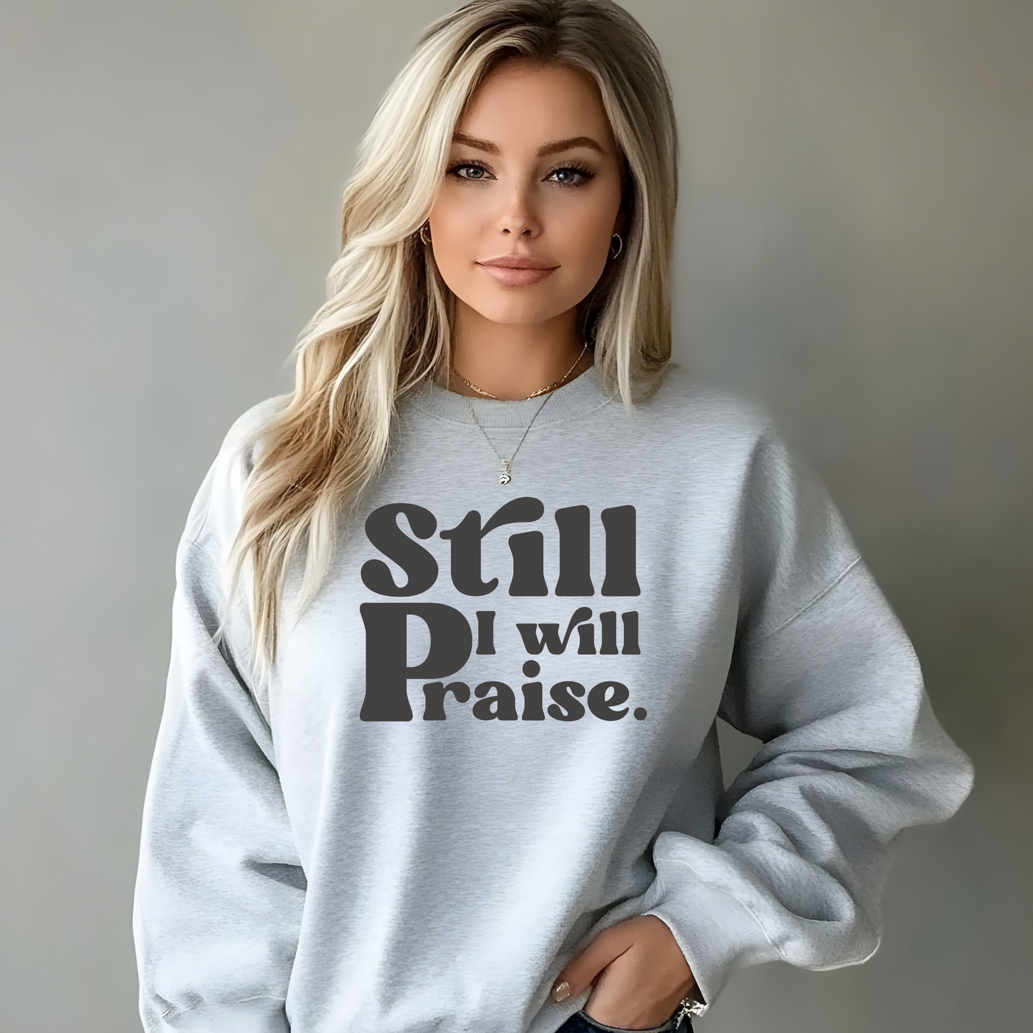 Wholesale Still I will praise - Sand Sweatshirt