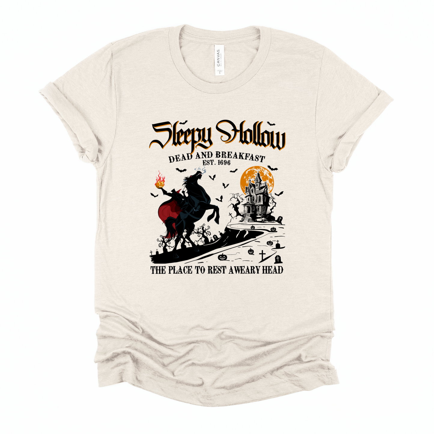 Wholesale Sleepy Hollow Graphic Tee - Heather Dust Tee
