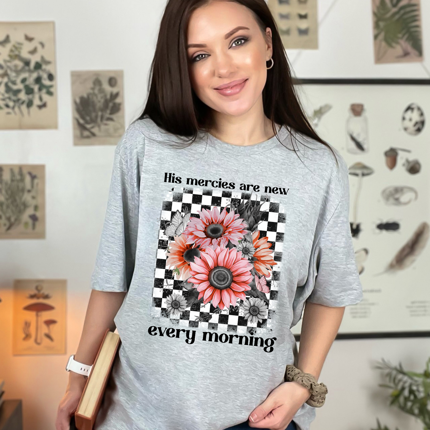 Wholesale His mercies are new Graphic Tee - Aqua Tee