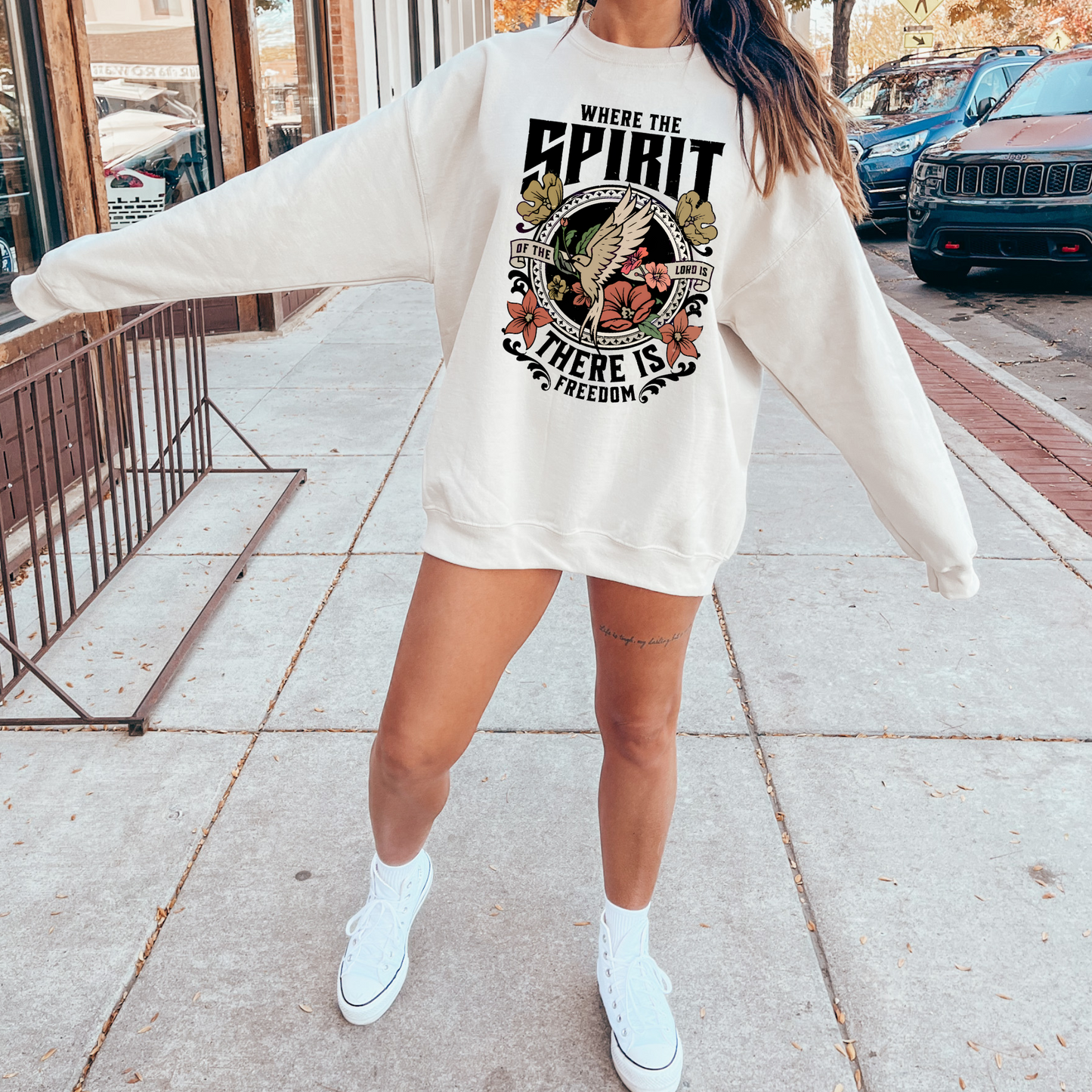 Wholesale Spirit of the Lord Graphic Tee - Sand Sweatshirt
