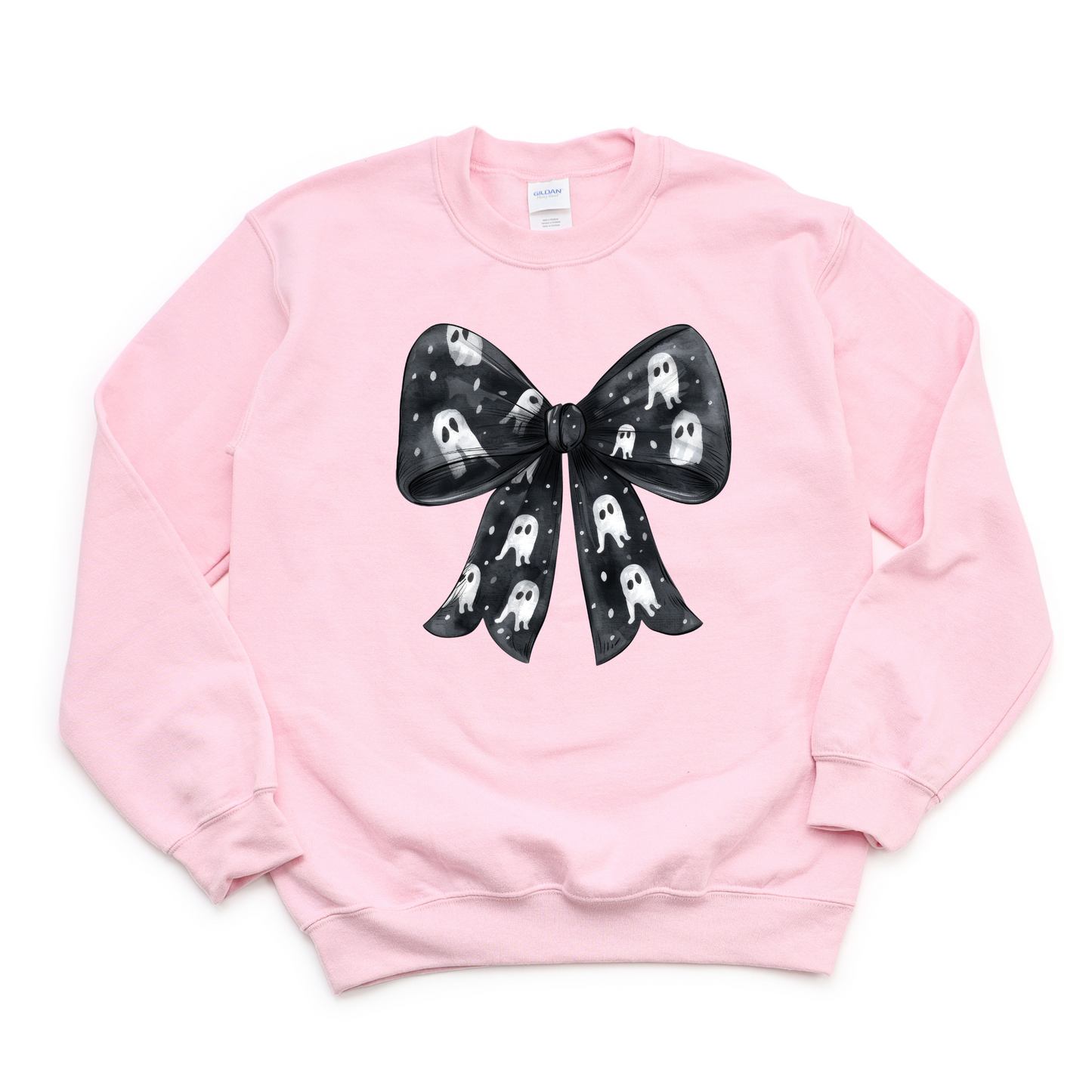 Wholesale Ghost Bow Graphic Tee - Pink Sweatshirt
