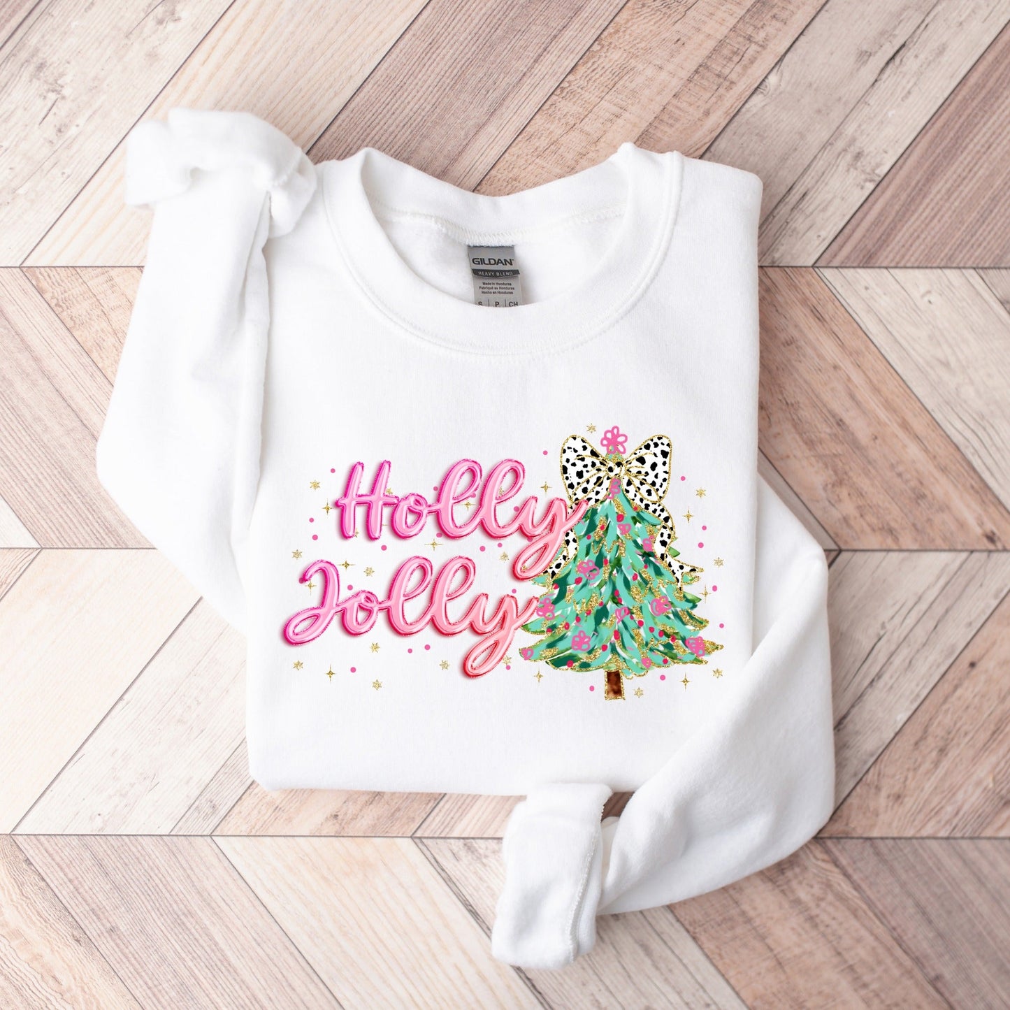 Wholesale Pink Holly Jolly - White Tee
