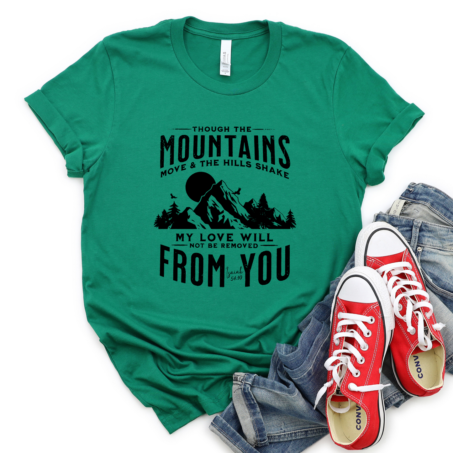 Wholesale Though the mountains move Graphic Tee - White Tee