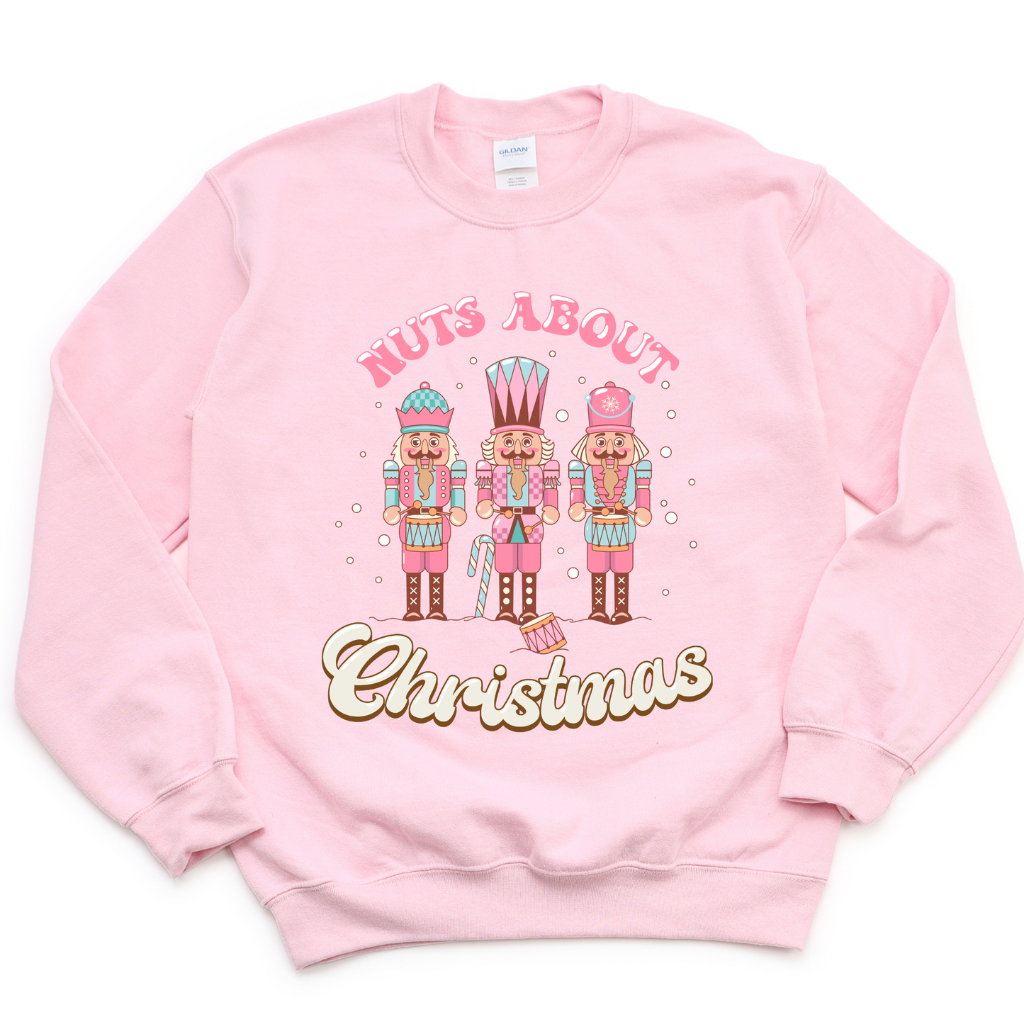 Wholesale Nuts about Christmas Graphic Tee - Black Sweatshirt