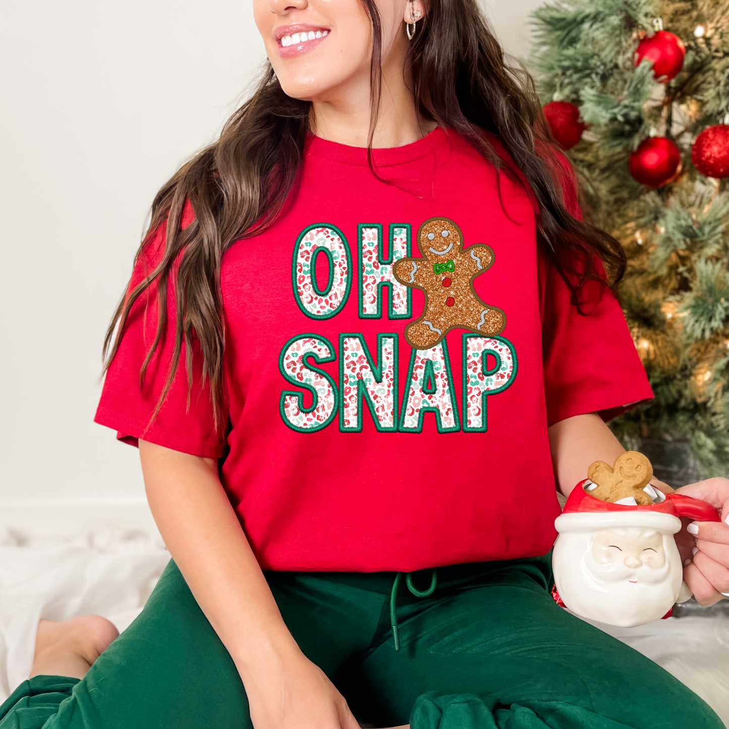 Wholesale Oh Snap Bling Graphic Tee - Red Sweatshirt