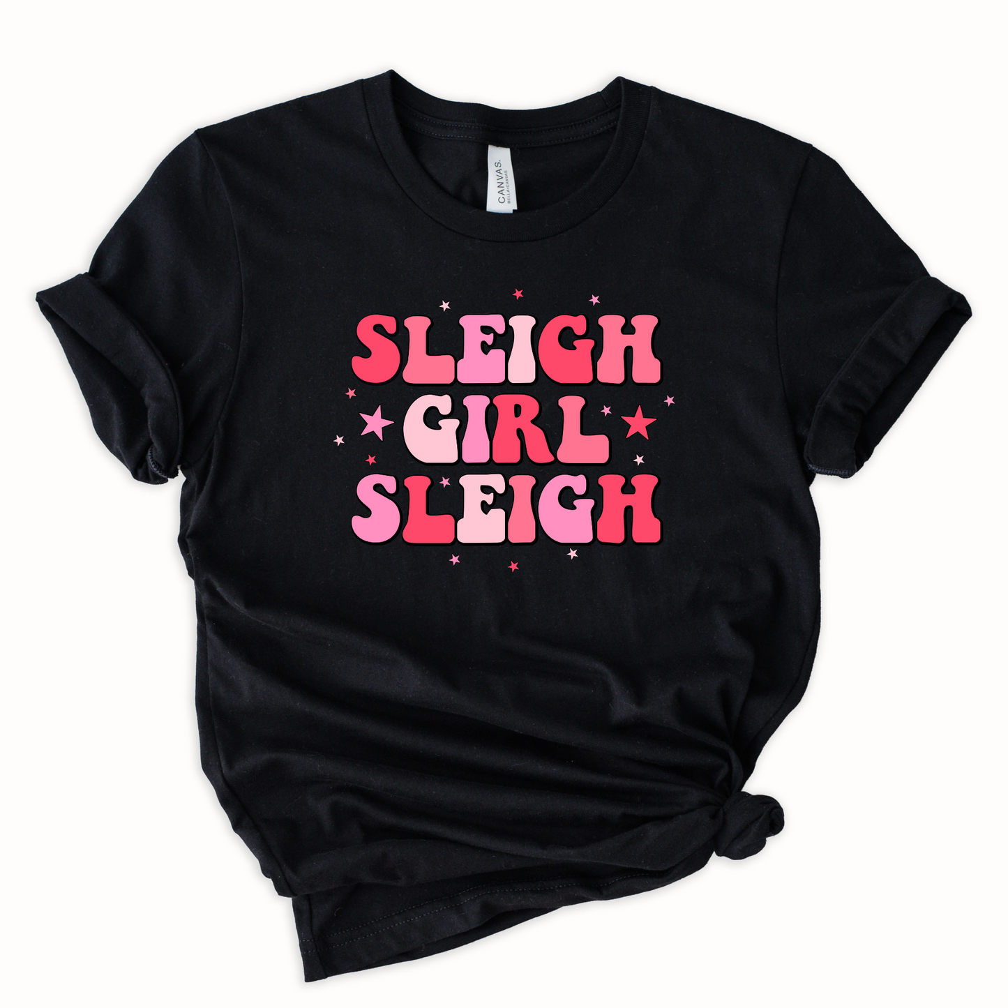 Wholesale Sleigh Girl Graphic Tee - Black Sweatshirt