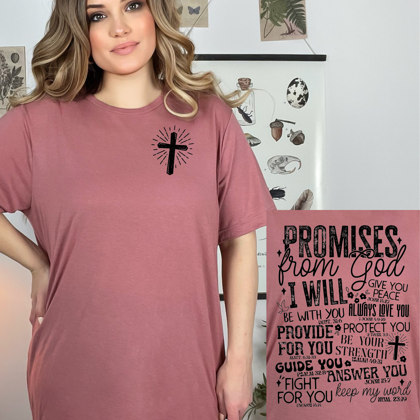 Wholesale Promises from God Graphic Tee - Grey Tee