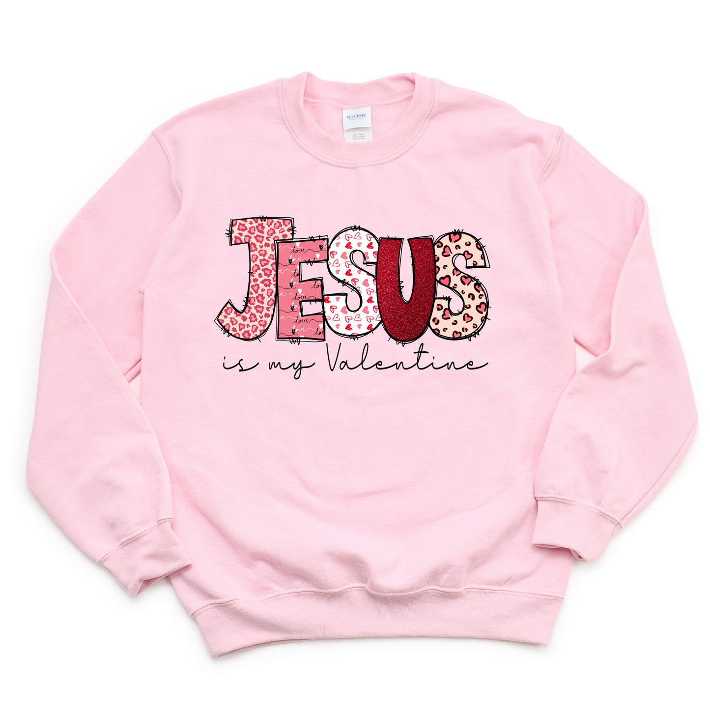 Wholesale Jesus is my Valentine Graphic Tee - White Sweatshirt