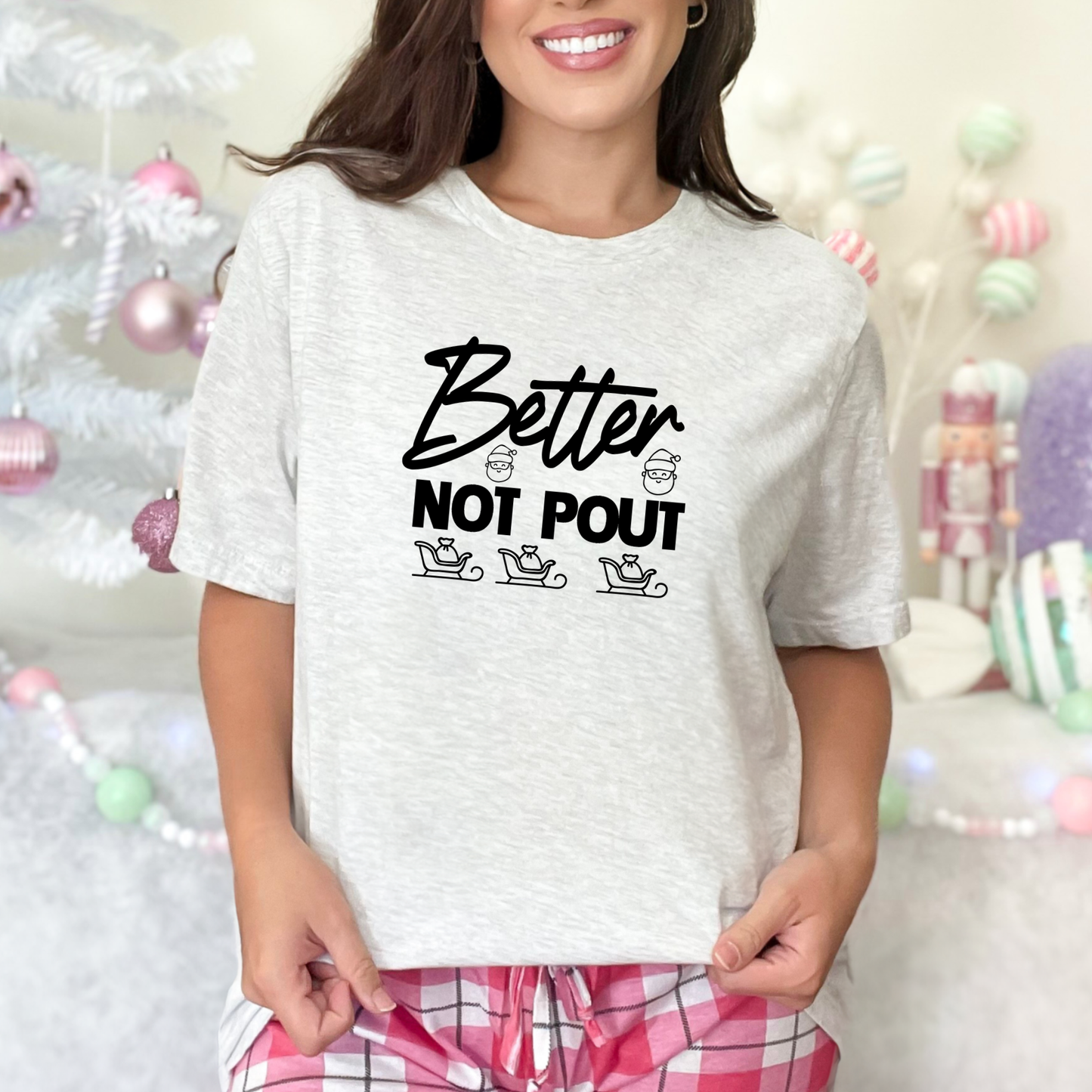 Wholesale Better Not Pout Graphic Tee - Ash Tee