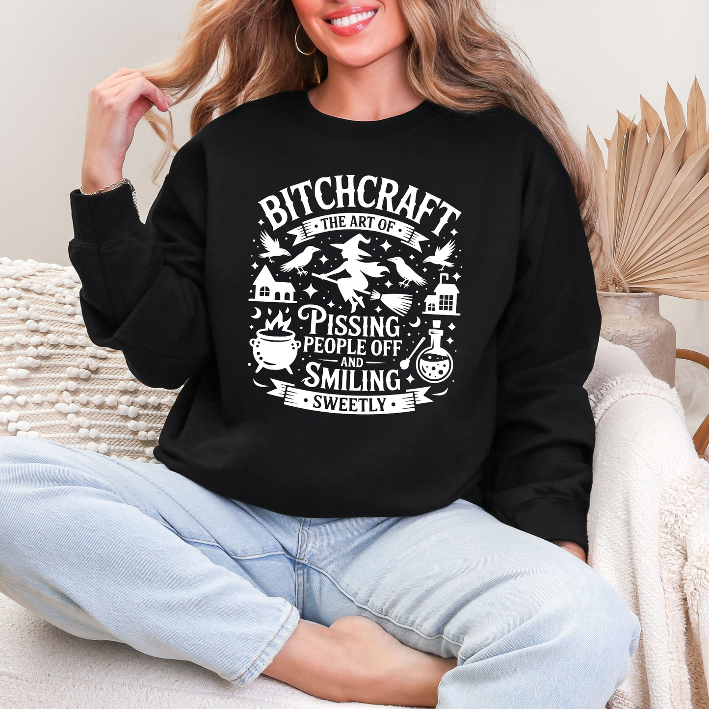 Wholesale Bitchcraft Graphic Tee or Sweatshirt - Black Sweatshirt