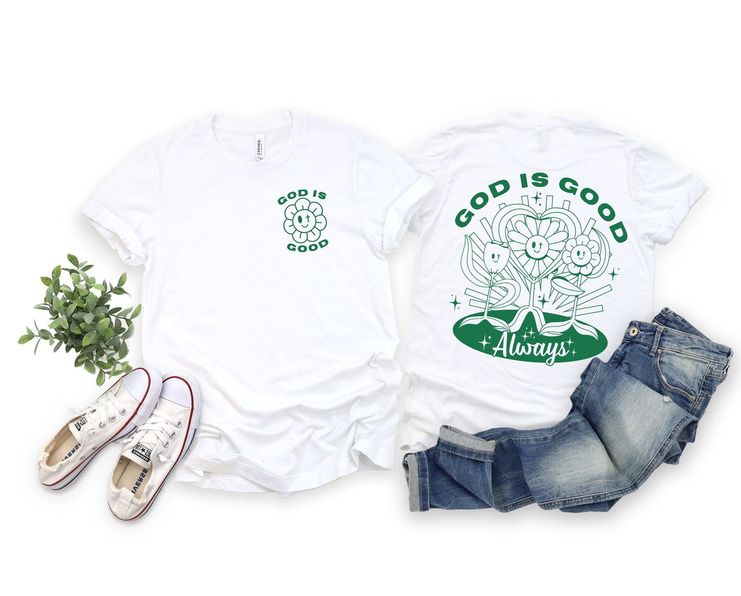Wholesale Always Good Graphic Tee - White