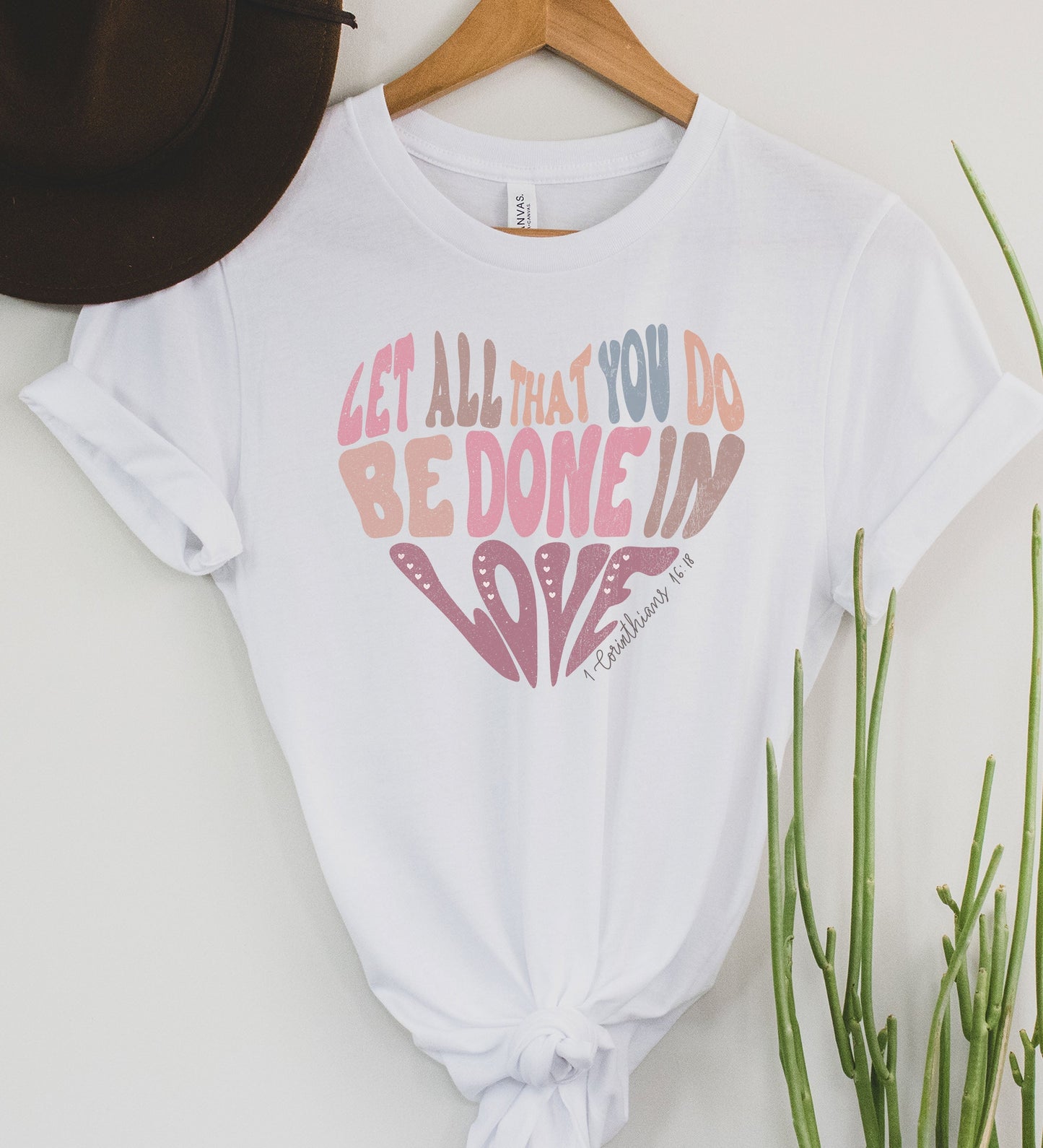 Wholesale Be Done in Love Graphic Tee - White