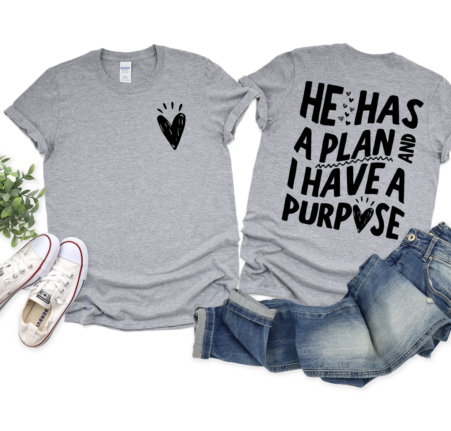 Wholesale I Have a Purpose Graphic Tee - Black