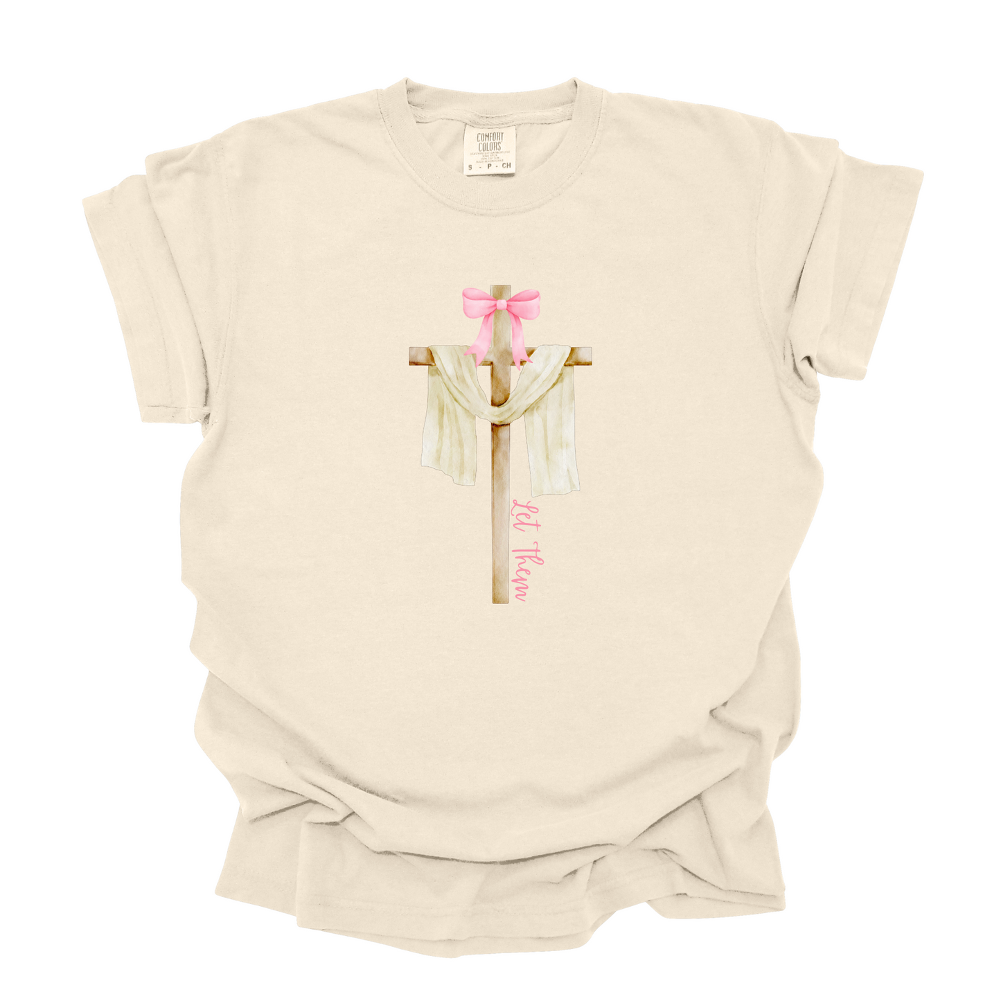 Wholesale Let them cross Graphic Tee - CC Ivory Tee
