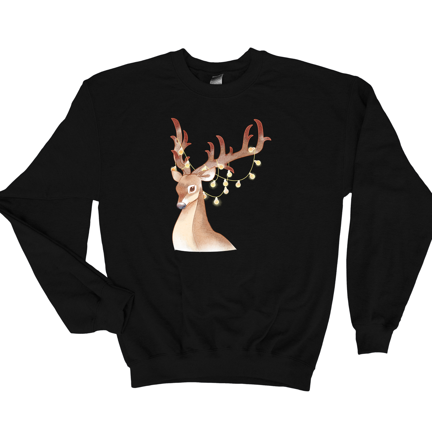 Wholesale Deer Lights - Black Sweatshirt