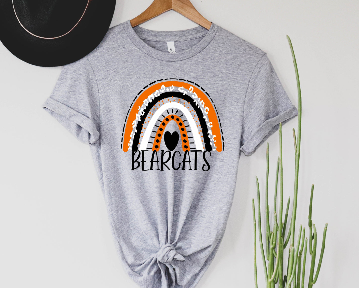Wholesale Rainbow Bearcats Graphic Tee - Black