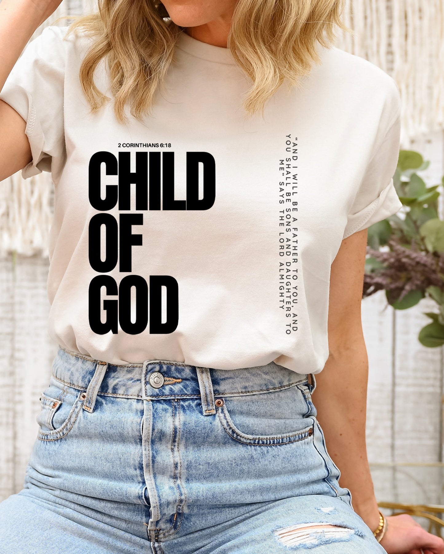 Wholesale Child of God Graphic Tee - Sand Sweatshirt