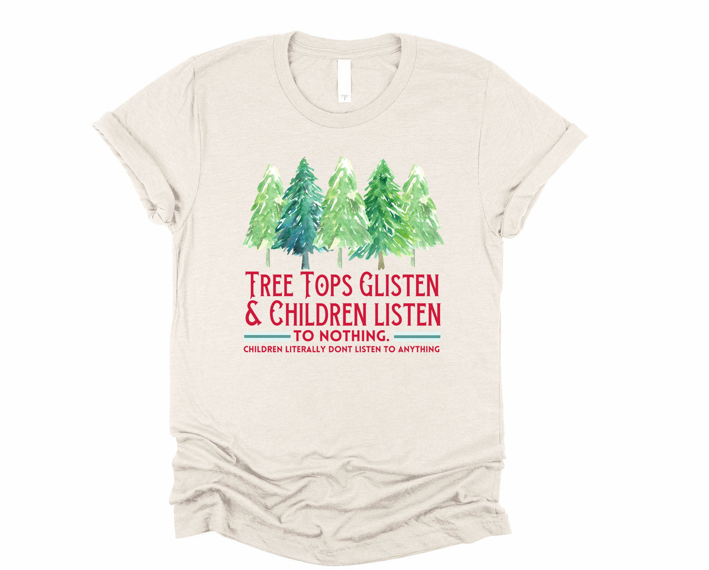 Wholesale Children Don't Listen Graphic Tee - Heather Sand