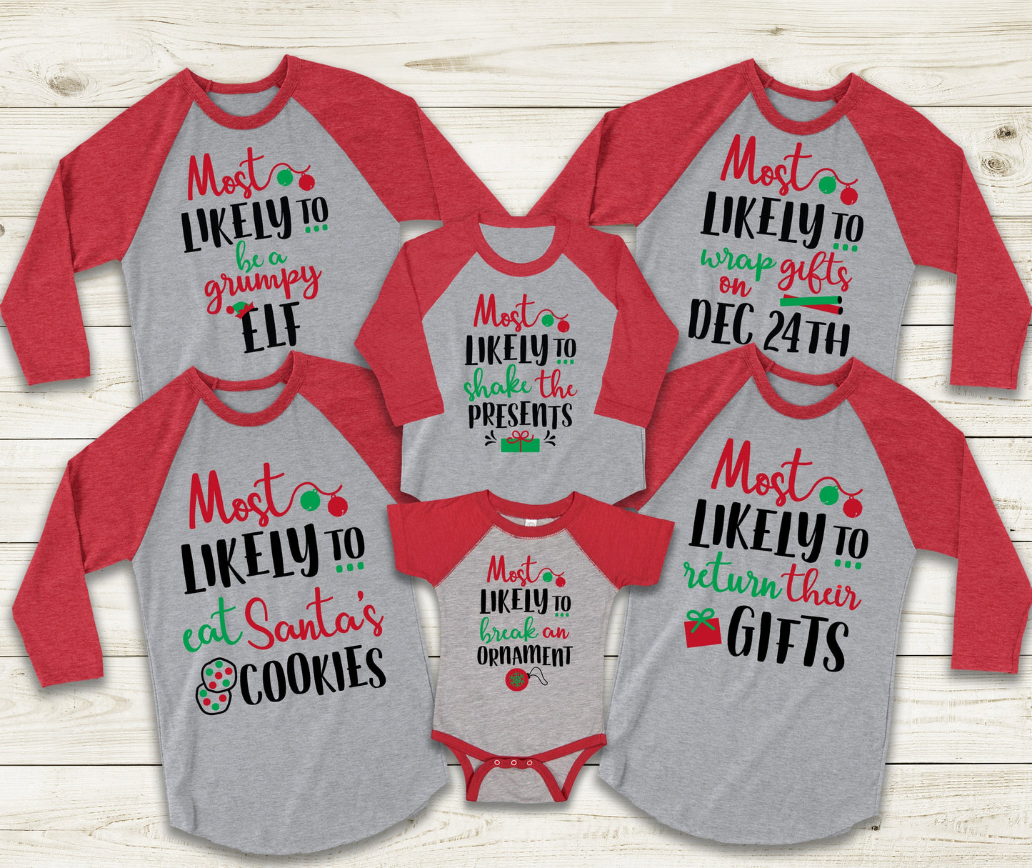 Wholesale Family Christmas Shirts Graphic Tee - 6 Month onesie