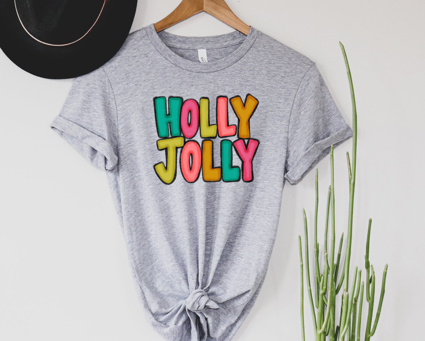 Wholesale Holly Jolly Graphic Tee - White