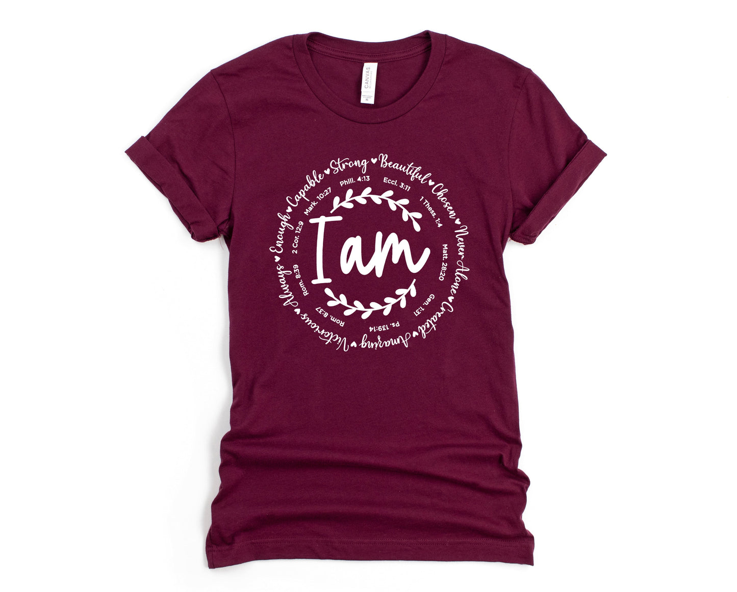 Wholesale I Am Graphic Tee - Maroon