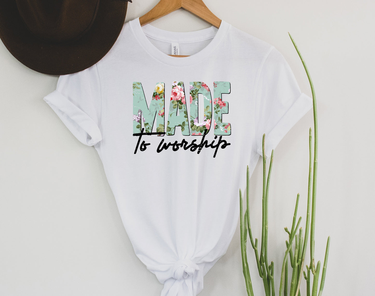 Wholesale Made to Worship Graphic Tee - White