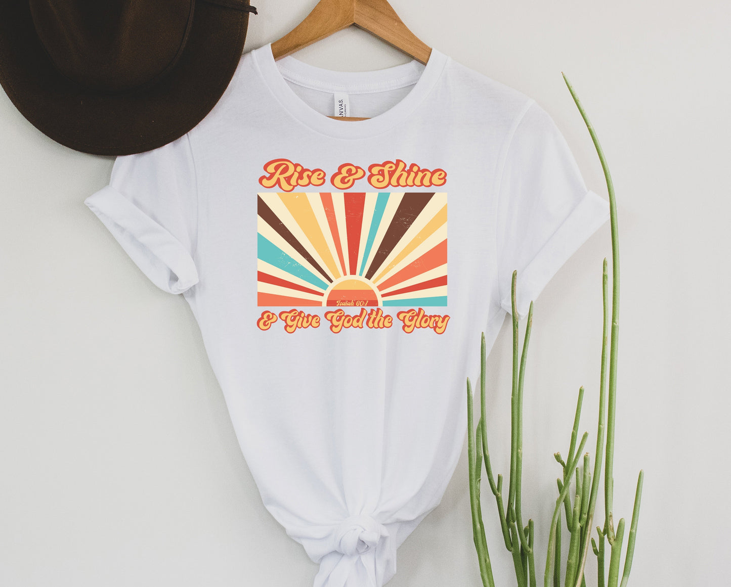Wholesale Rise & Shine Graphic Tee - white