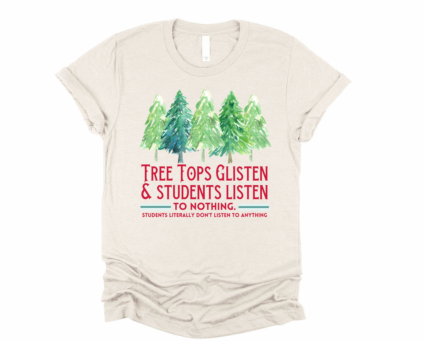 Wholesale Students Don't Listen Graphic Tee - Heather Sand