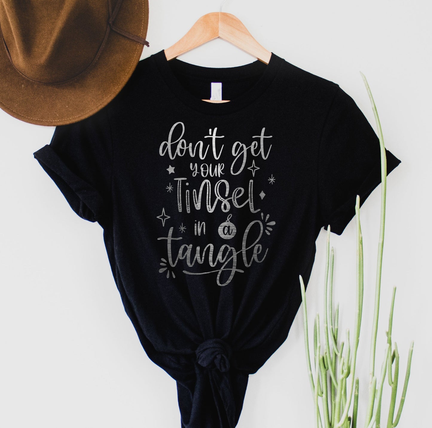 Wholesale Tinsel in a Tangle Graphic Tee - Black