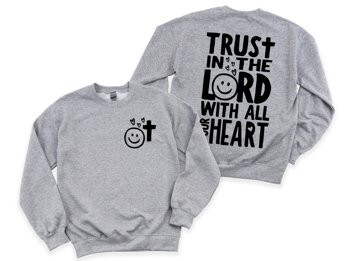 Wholesale Trust in the Lord Graphic Tee - Grey tee