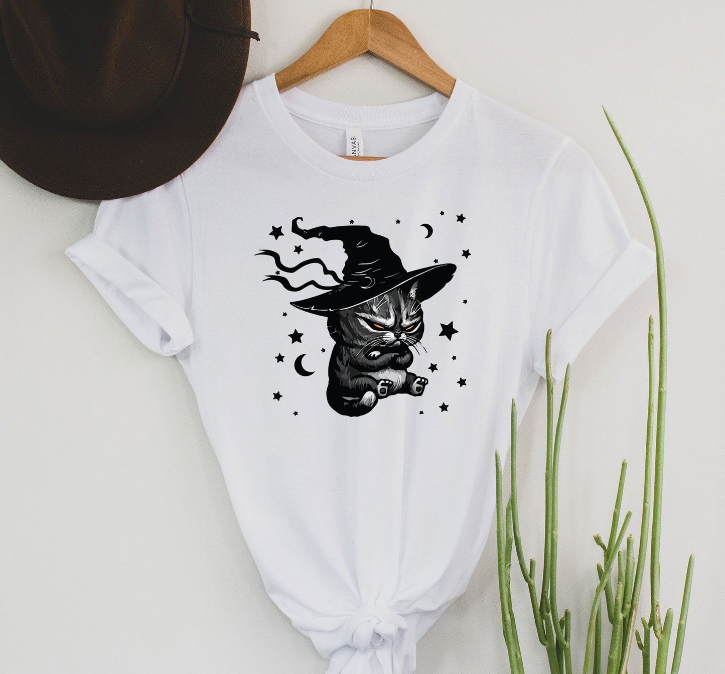 Wholesale Witchy Kitty Graphic Tee - White