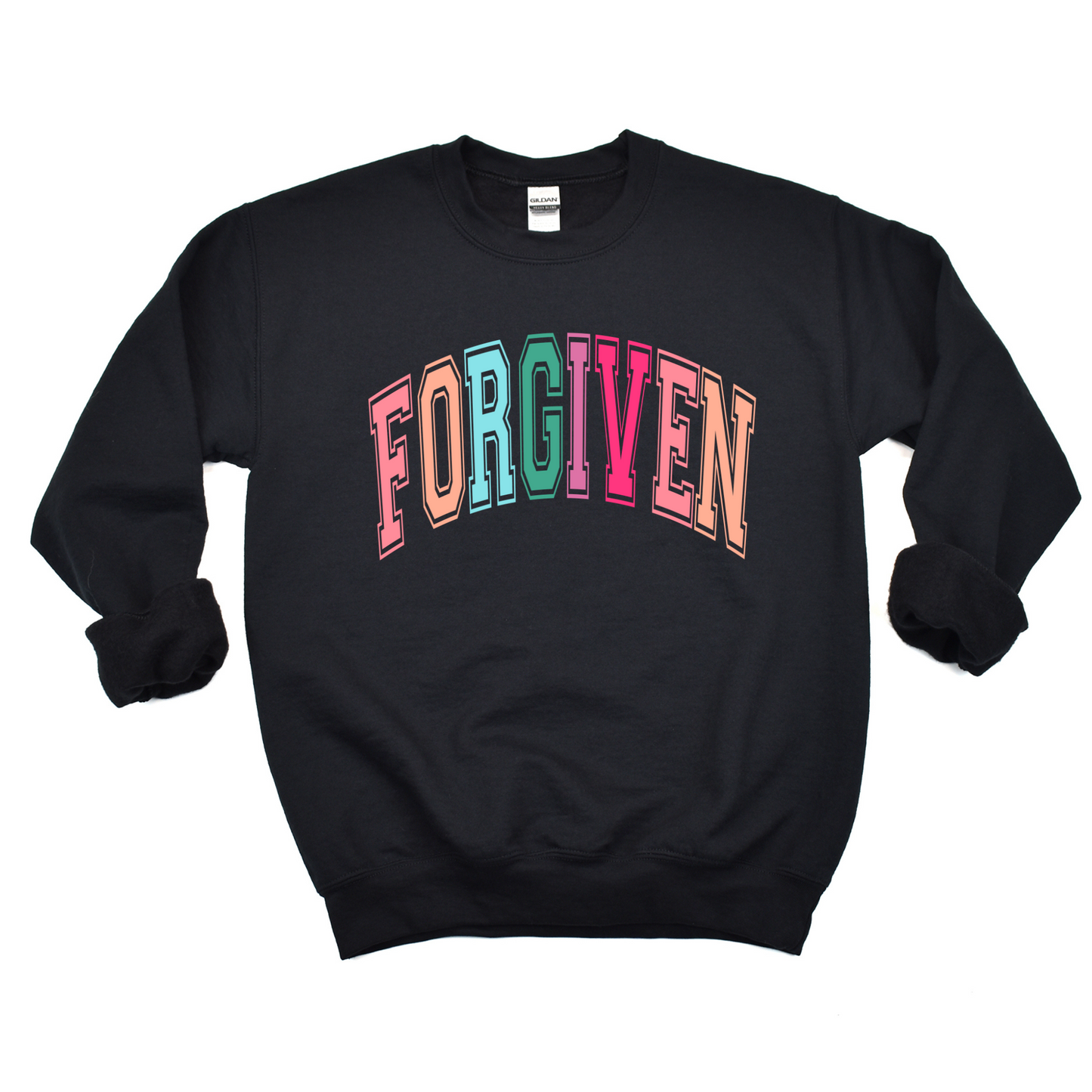 Wholesale Varsity Forgiven Graphic Tee - Black Tee