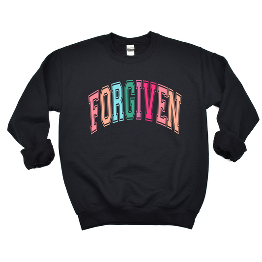 Wholesale Varsity Forgiven Graphic Tee - Black Tee