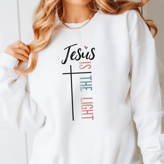 Wholesale Jesus is the light - White Sweatshirt