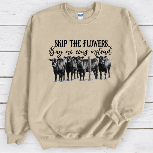 Wholesale Buy me cows instead Graphic Tee - Tan Tee