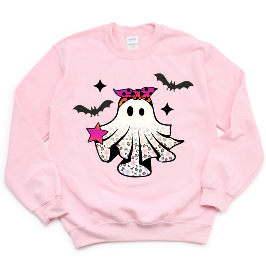 Wholesale Girly Ghost Graphic Tee - Pink Tee