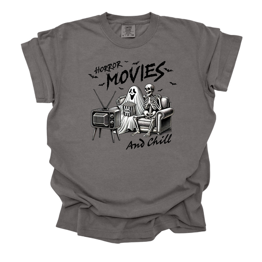 Wholesale Horror Movies and Chill Graphic Tee - CC Melon Tee