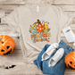 Wholesale Retro Pumpkin Season Graphic Tee - Grey Tee