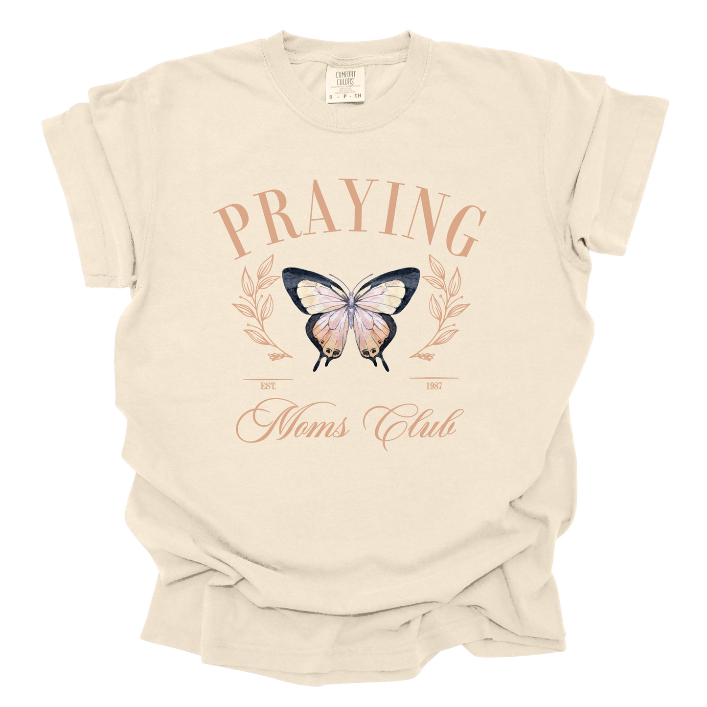 Wholesale Praying Moms Club Graphic Tee - CC Ivory Tee