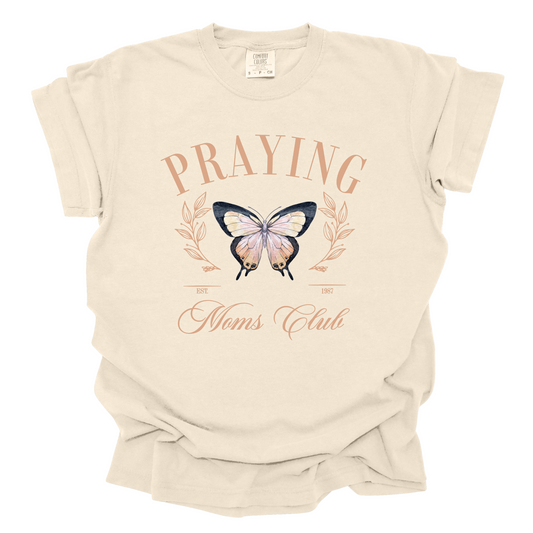 Wholesale Praying Moms Club Graphic Tee - CC Ivory Tee