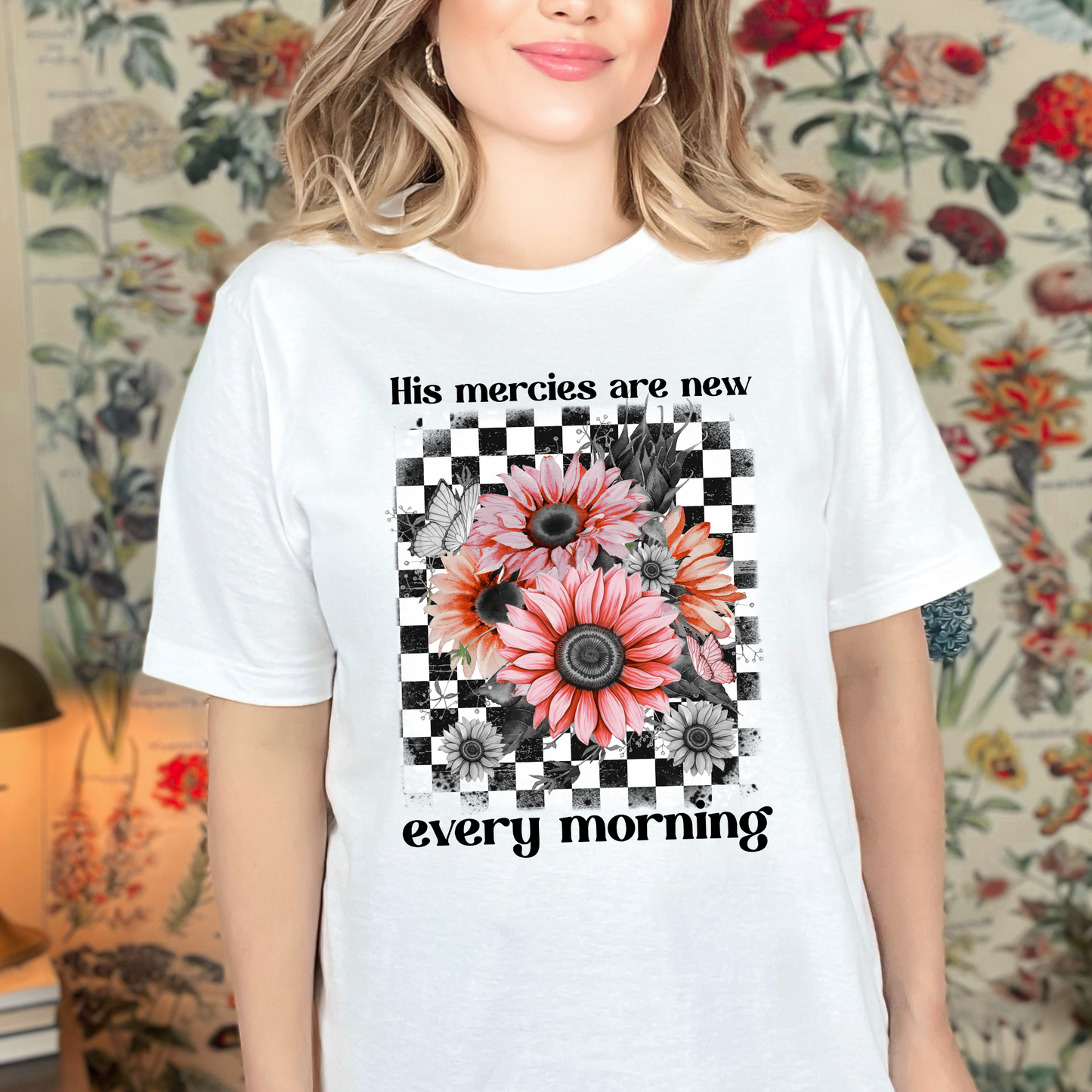 Wholesale His mercies are new Graphic Tee - White Tee