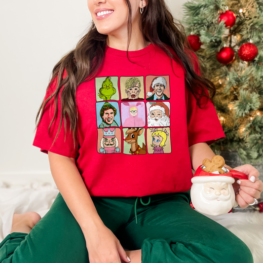 Wholesale The Christmas Bunch Graphic Tee - Red Tee