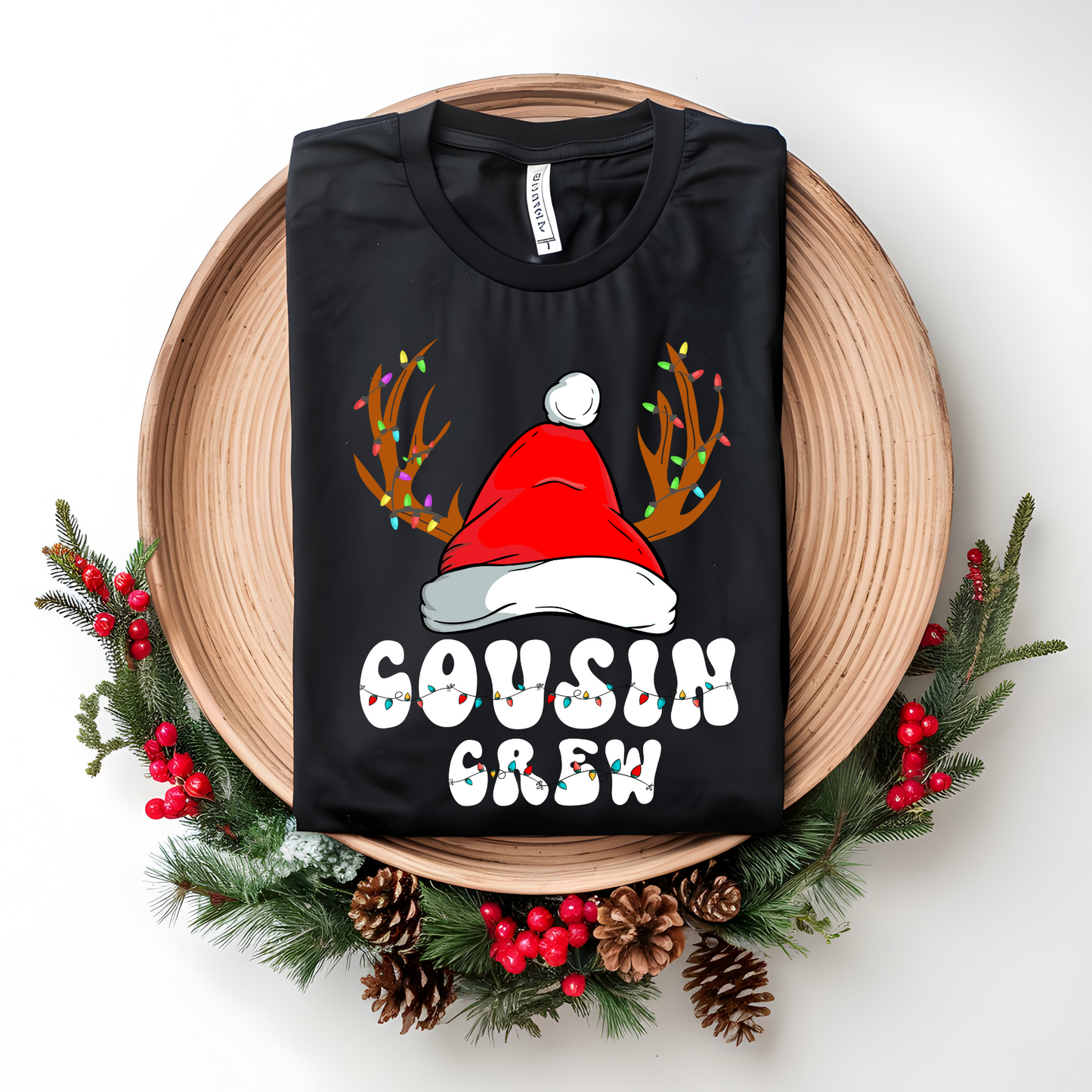 Wholesale Christmas Cousin Crew - Black Sweatshirt