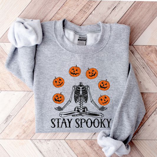 Wholesale Stay Spooky Graphic Tee - Grey Tee