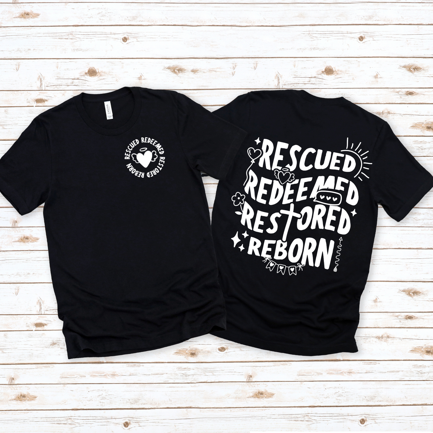 Wholesale Rescued Redeemed Graphic Tee - Tan Tee