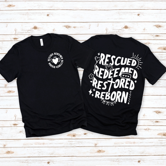 Wholesale Rescued Redeemed Graphic Tee - Tan Tee
