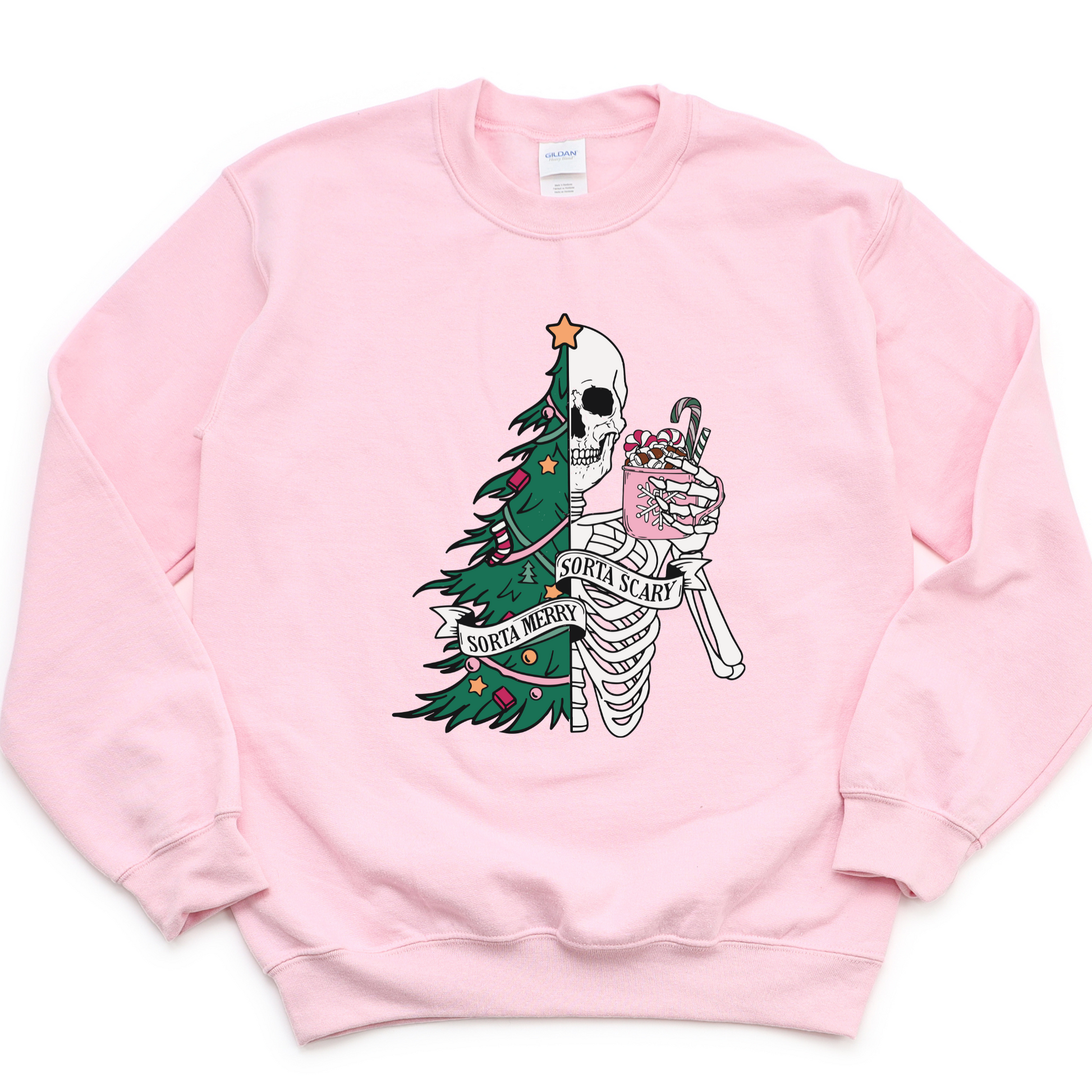 Wholesale Sorta Merry Sorta Scary Graphic Tee - Black Tee